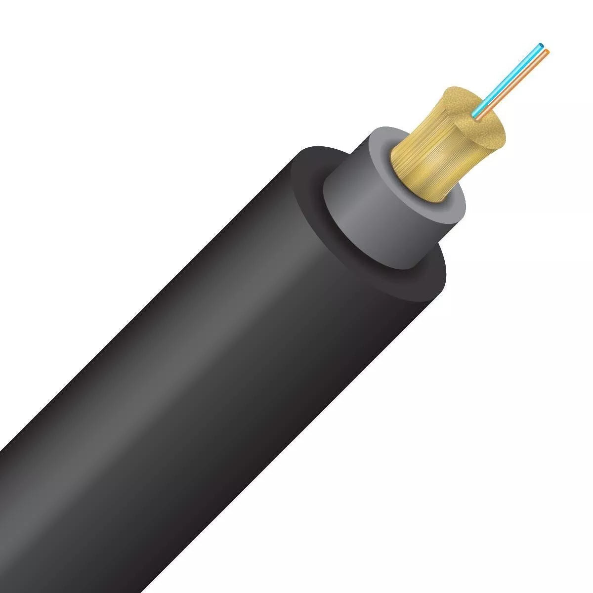 Cleerline 2TMD9125OS2PU - 2 Strand Tact Micro Dist Single Mode OS2 Fiber (305m)